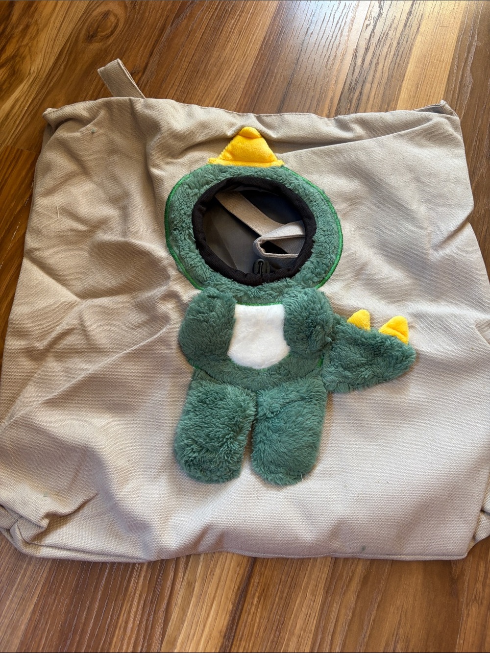 Green Plush Dinosaur Small Pet Carrier - Brand